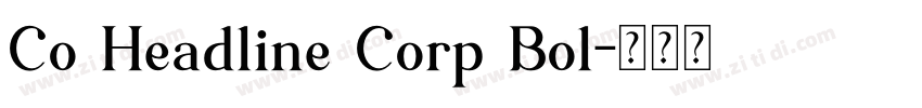 Co Headline Corp Bol字体转换